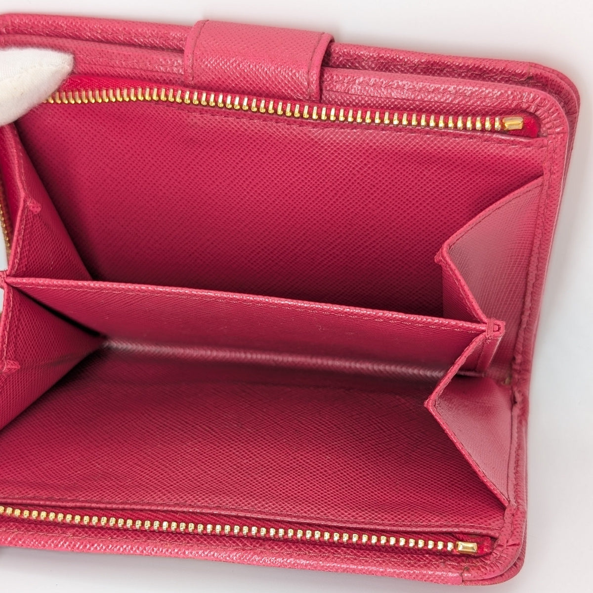 Prada Saffiano Leder Wallet Pink