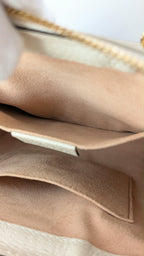 Gucci Ophidia Small Tote Bag Leder Creme