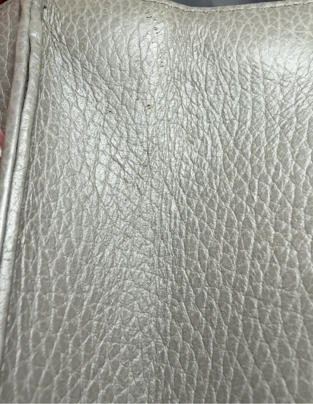 Gucci Interlocking G Small Shoulder Bag Leder Grau