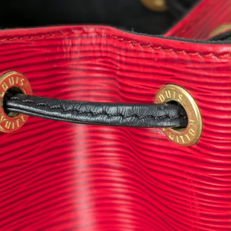 Louis Vuitton Petit Noé Epi Rot Schwarz Vintage