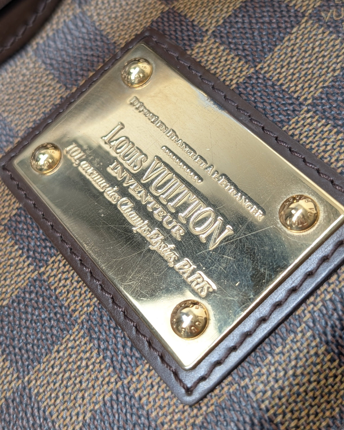 Louis Vuitton Hampstead MM Damier Ebene Tote Bag