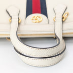 Gucci Ophidia Small Tote Bag Leder Creme