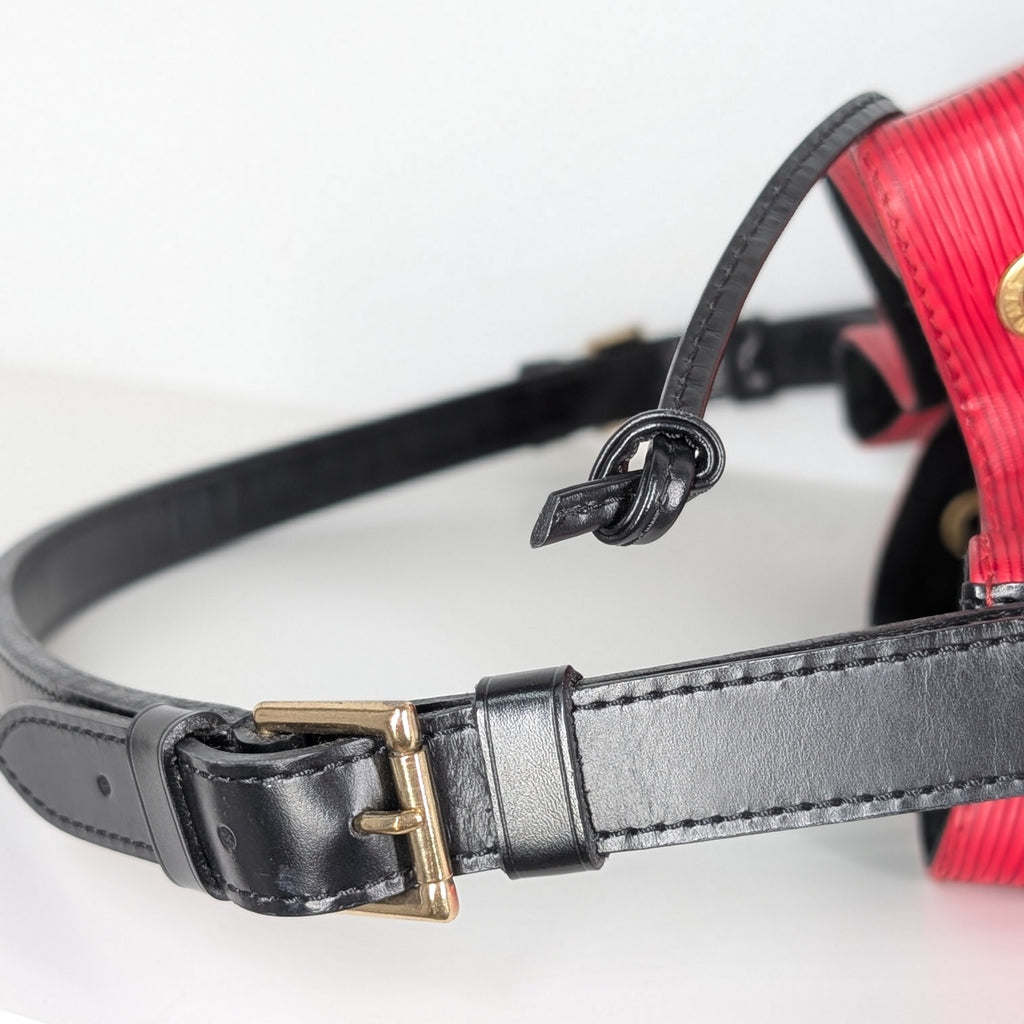 Louis Vuitton Petit Noé Epi Rot Schwarz Vintage