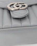 Gucci GG Marmont Monochrome Top Handle Flap Mini Grau
