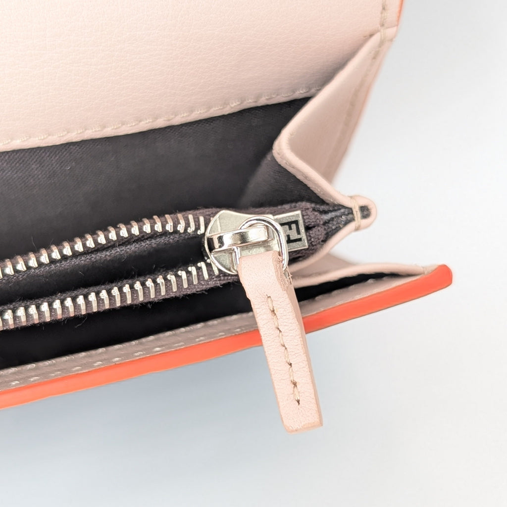 Fendi Selleria Continental Wallet Leder Blau neuwertig