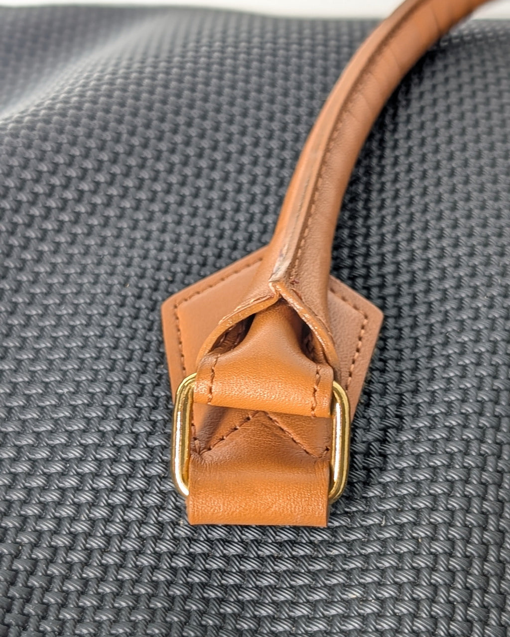 Yves Saint Laurent Vintage Woven Canvas Boston Bag