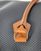Yves Saint Laurent Vintage Woven Canvas Boston Bag