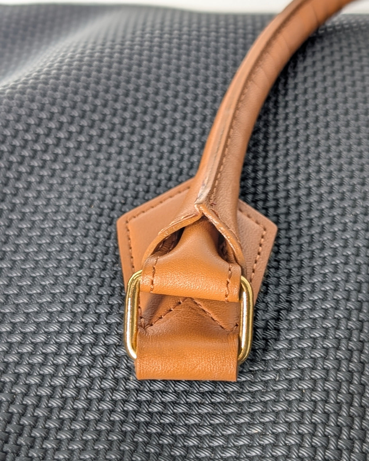 Yves Saint Laurent Vintage Woven Canvas Boston Bag