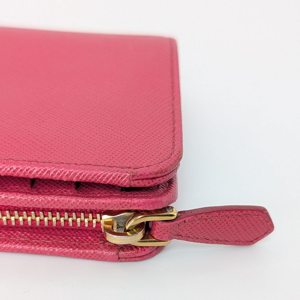 Prada Saffiano Leder Wallet Pink