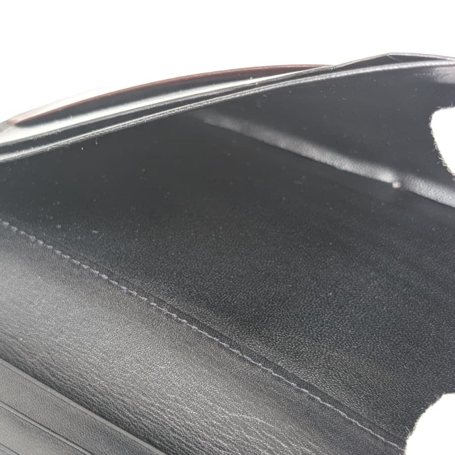 Yves Saint Laurent Long Wallet aus braunem Leder