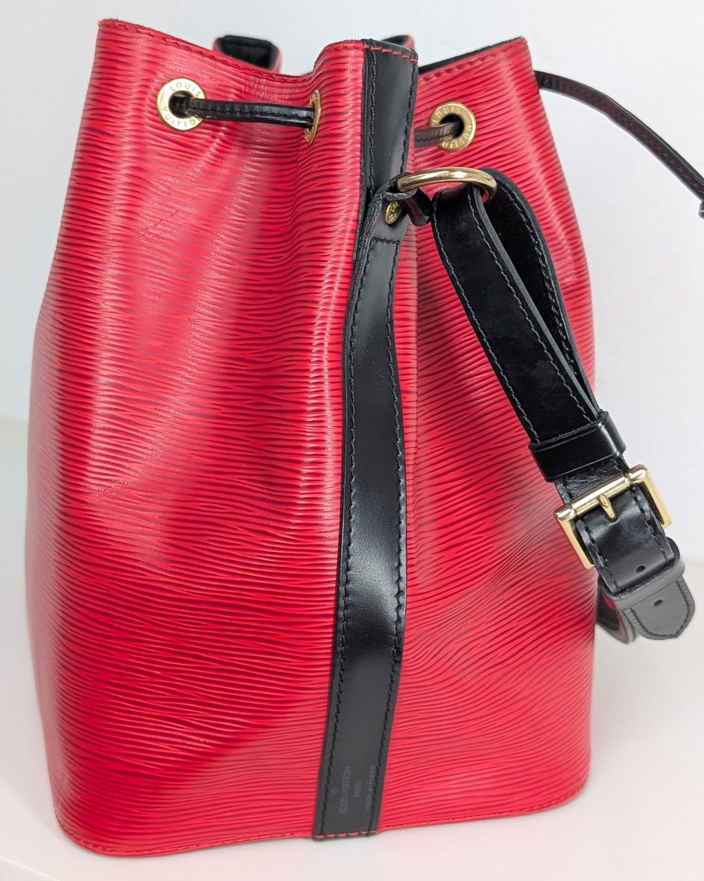 Louis Vuitton Petit Noé Epi Rot Schwarz Vintage