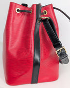 Louis Vuitton Petit Noé Epi Rot Schwarz Vintage
