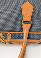 Yves Saint Laurent Vintage Woven Canvas Boston Bag
