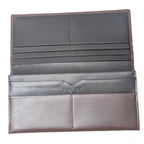 Yves Saint Laurent Long Wallet aus braunem Leder