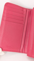Prada Saffiano Leder Wallet Pink