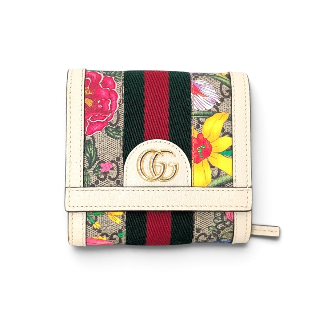 Gucci Ophidia GG Flora Small Wallet mit Box und Staubbeutel