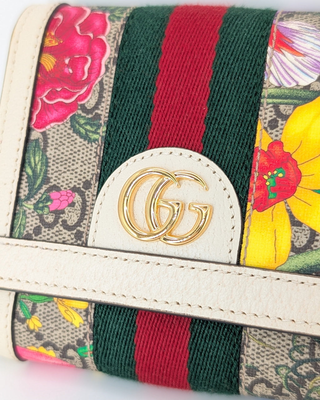 Gucci Ophidia GG Flora Small Wallet mit Box und Staubbeutel