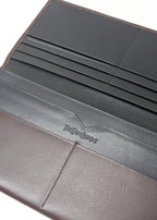 Yves Saint Laurent Long Wallet aus braunem Leder