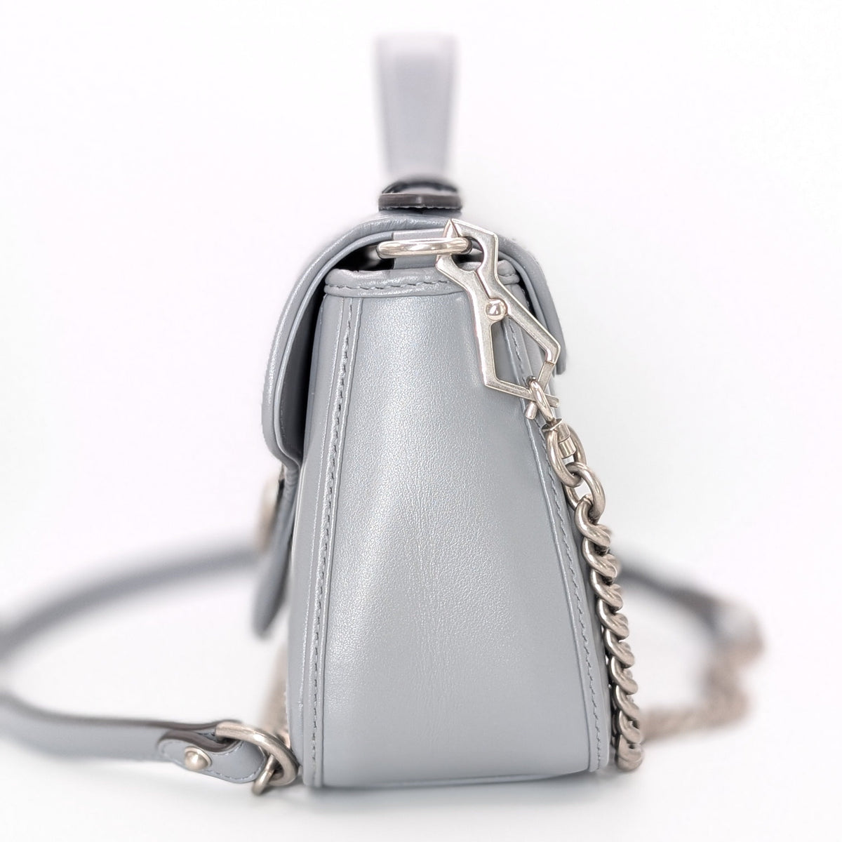 Gucci GG Marmont Monochrome Top Handle Flap Mini Grau