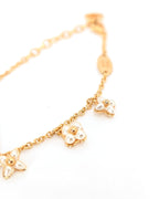 Louis Vuitton LV Floragram Armband M0940A in Gold und Weiß