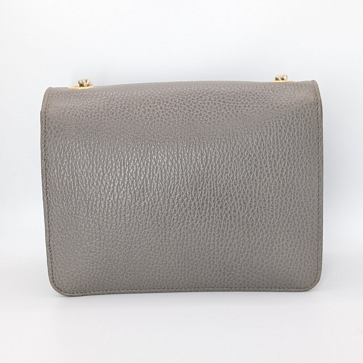 Gucci Interlocking G Small Shoulder Bag Leder Grau