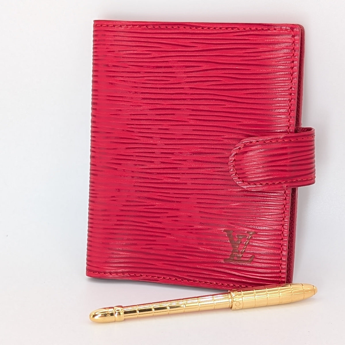 Louis Vuitton Mini Agenda Epi Leder Rot