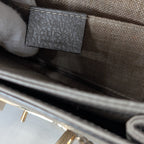 Gucci Interlocking G Small Shoulder Bag Leder Grau