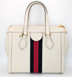 Gucci Ophidia Small Tote Bag Leder Creme