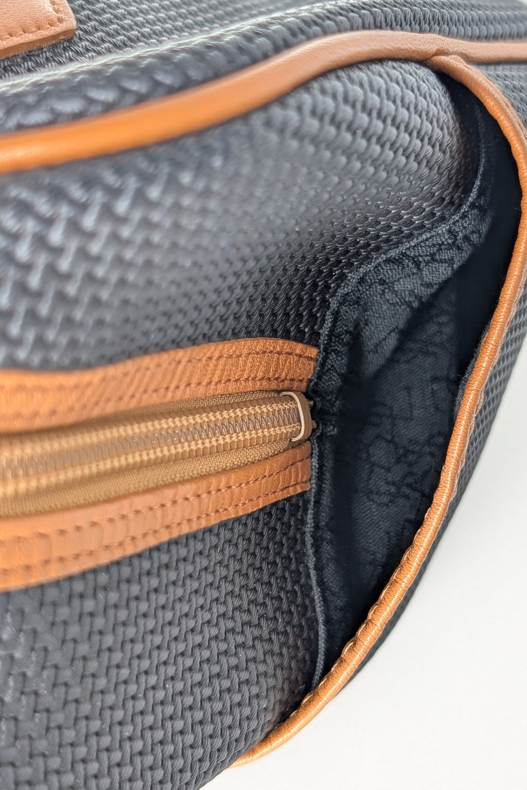 Yves Saint Laurent Vintage Woven Canvas Boston Bag