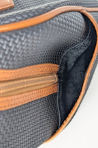 Yves Saint Laurent Vintage Woven Canvas Boston Bag
