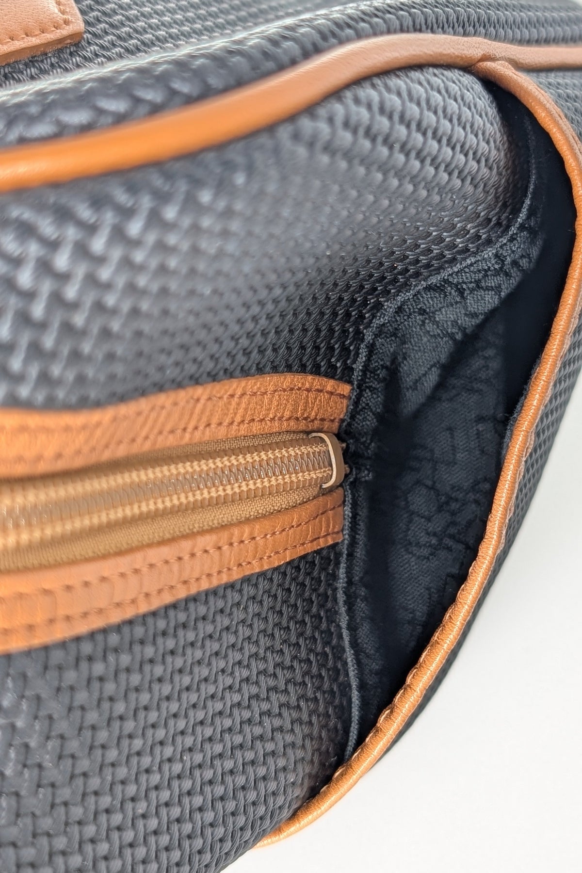 Yves Saint Laurent Vintage Woven Canvas Boston Bag