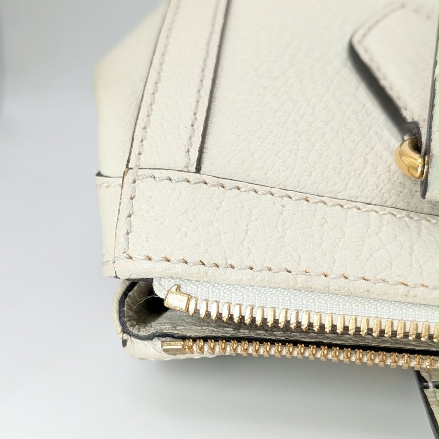 Gucci Ophidia Small Tote Bag Leder Creme