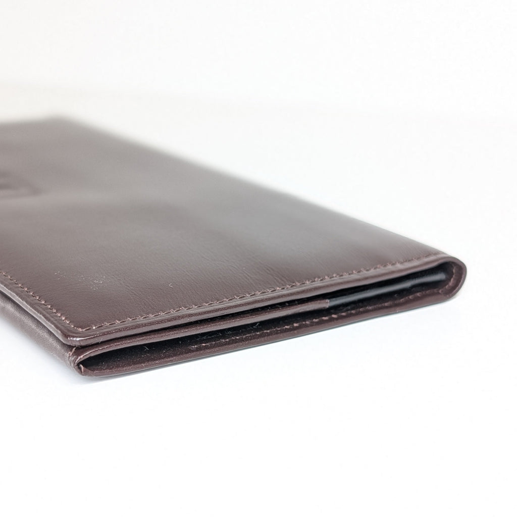Yves Saint Laurent Long Wallet aus braunem Leder