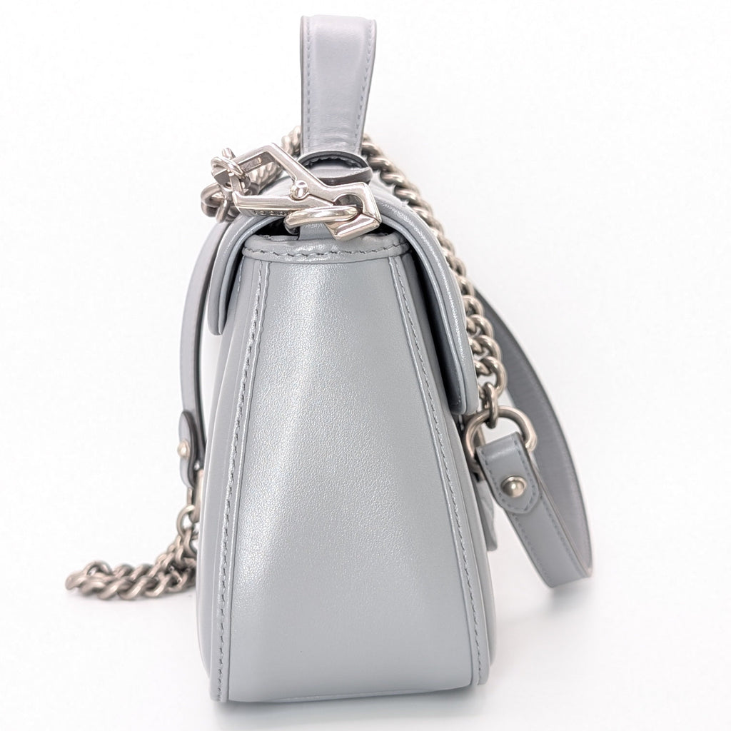 Gucci GG Marmont Monochrome Top Handle Flap Mini Grau