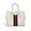 Gucci Ophidia Small Tote Bag Leder Creme