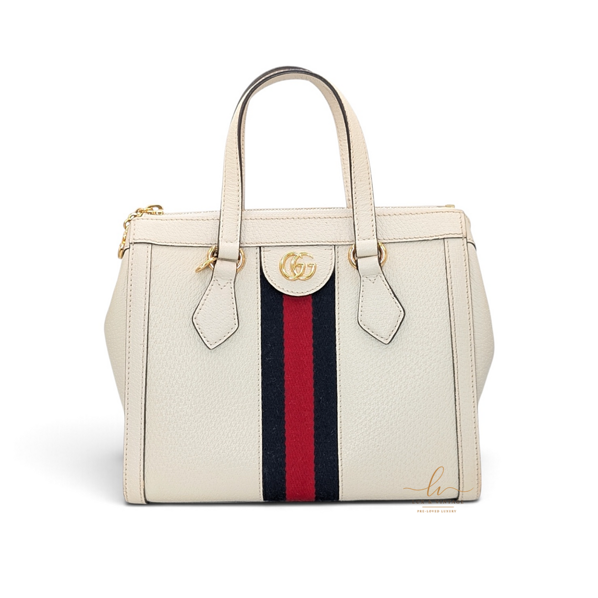 Gucci Ophidia Small Tote Bag Leder Creme