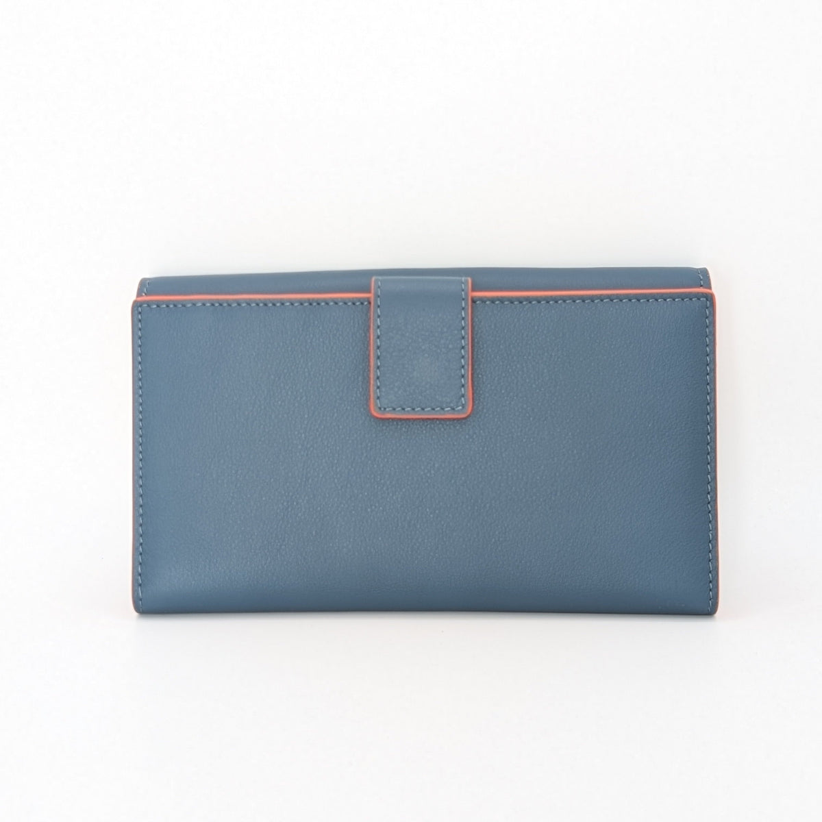 Fendi Selleria Continental Wallet Leder Blau neuwertig