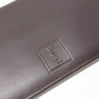 Yves Saint Laurent Long Wallet aus braunem Leder