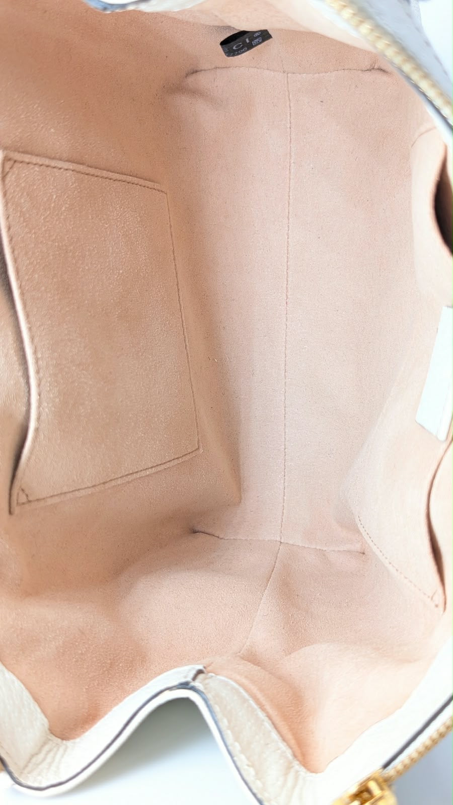 Gucci Ophidia Small Tote Bag Leder Creme