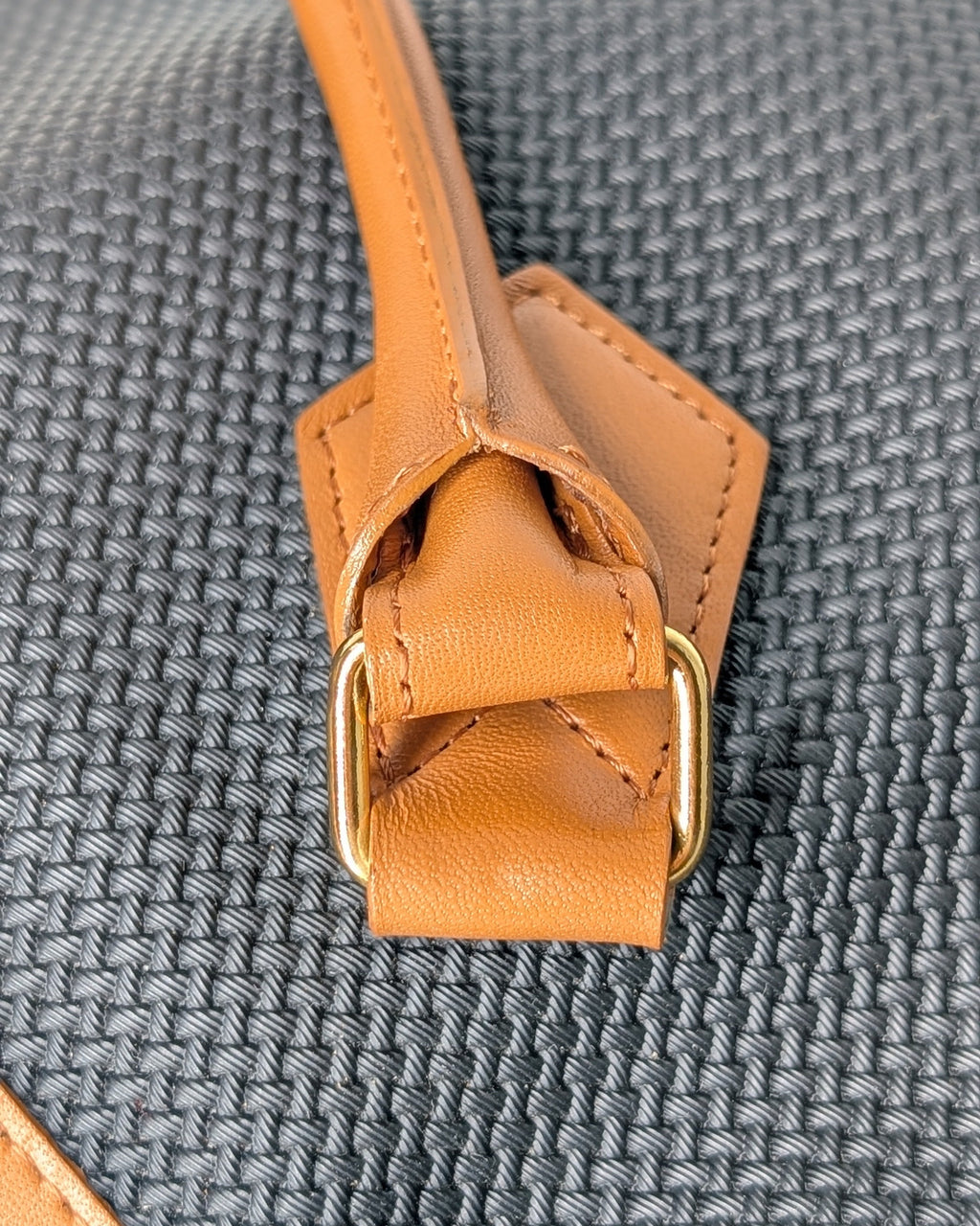 Yves Saint Laurent Vintage Woven Canvas Boston Bag
