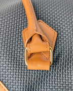 Yves Saint Laurent Vintage Woven Canvas Boston Bag