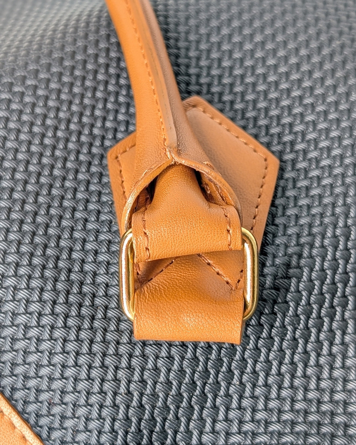 Yves Saint Laurent Vintage Woven Canvas Boston Bag