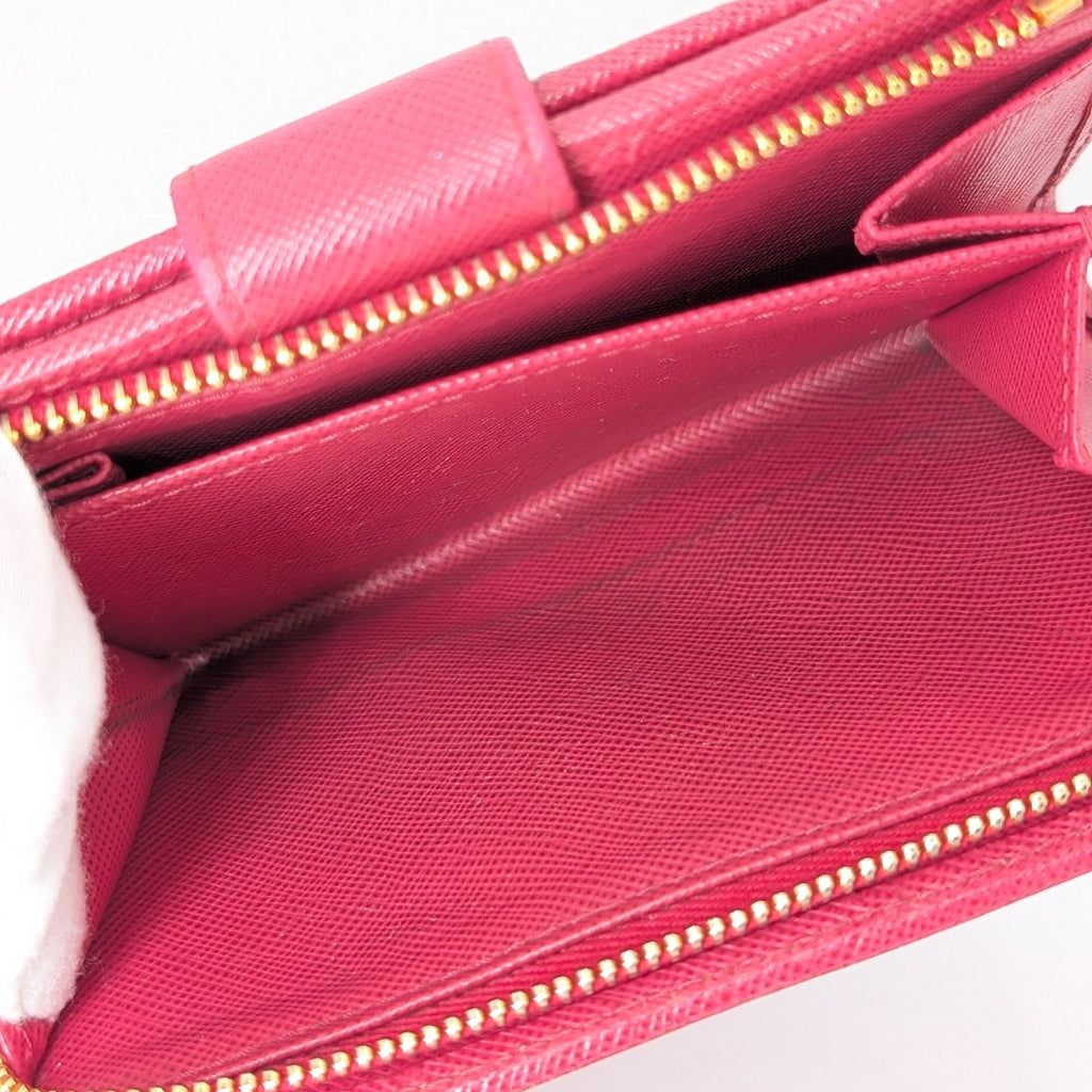 Prada Saffiano Leder Wallet Pink