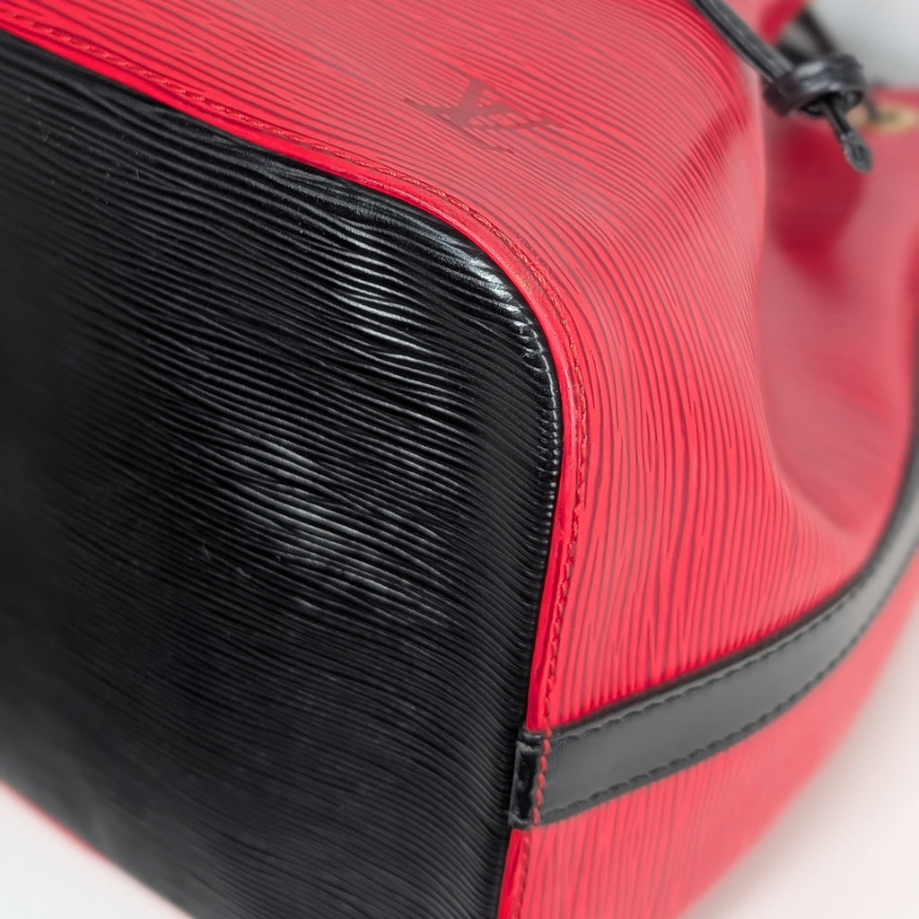 Louis Vuitton Petit Noé Epi Rot Schwarz Vintage