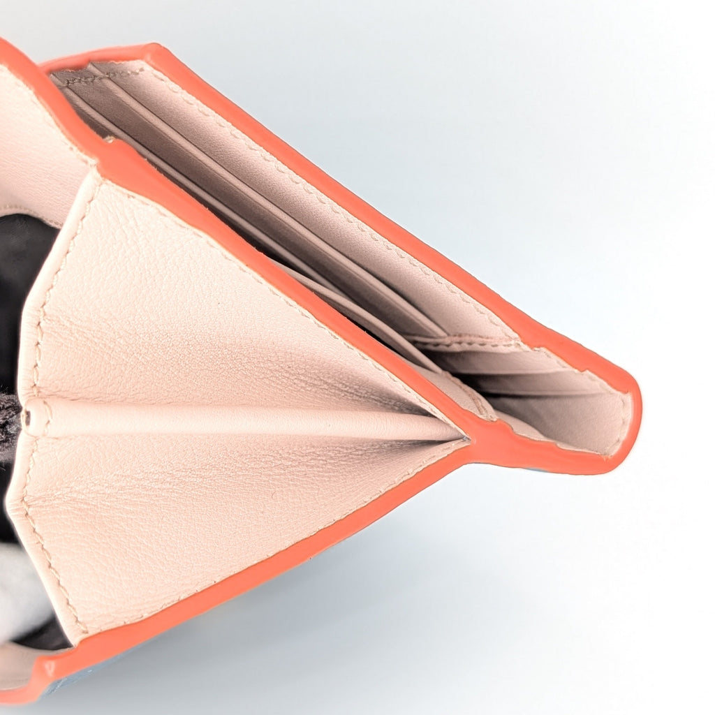 Fendi Selleria Continental Wallet Leder Blau neuwertig