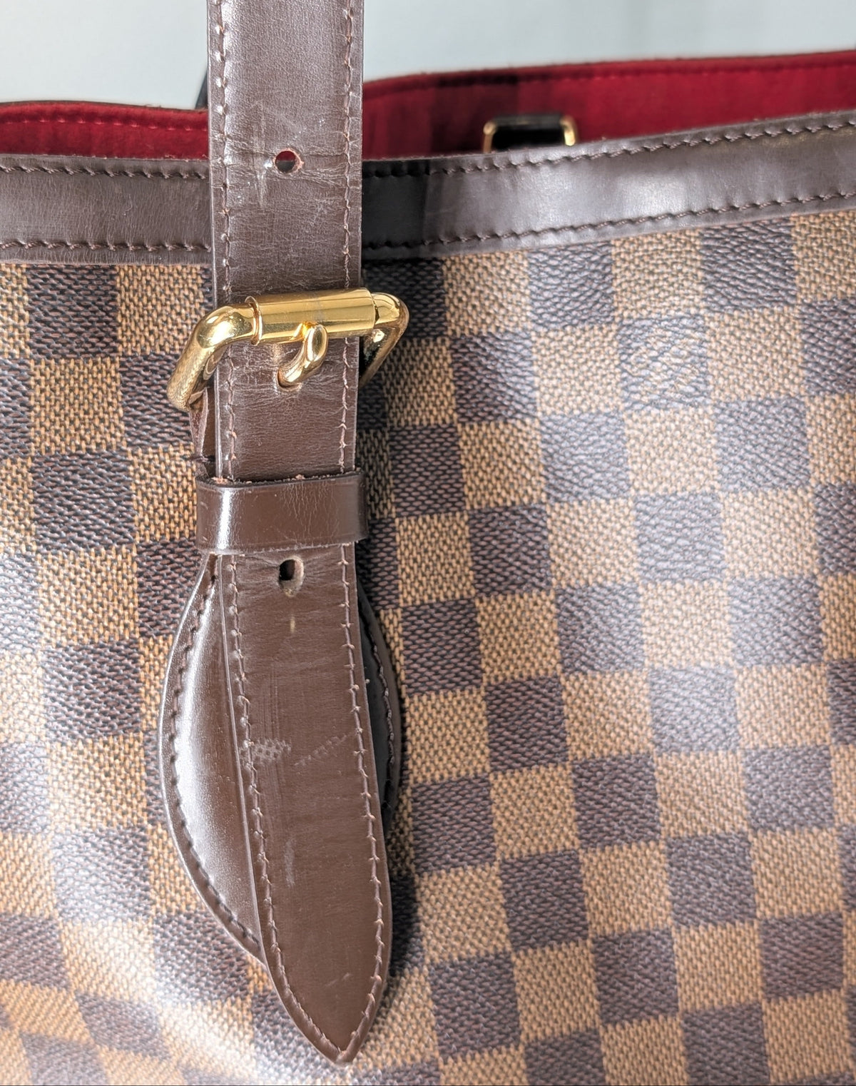 Louis Vuitton Hampstead MM Damier Ebene Tote Bag