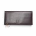 Yves Saint Laurent Long Wallet aus braunem Leder