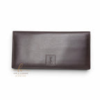 Yves Saint Laurent Long Wallet aus braunem Leder