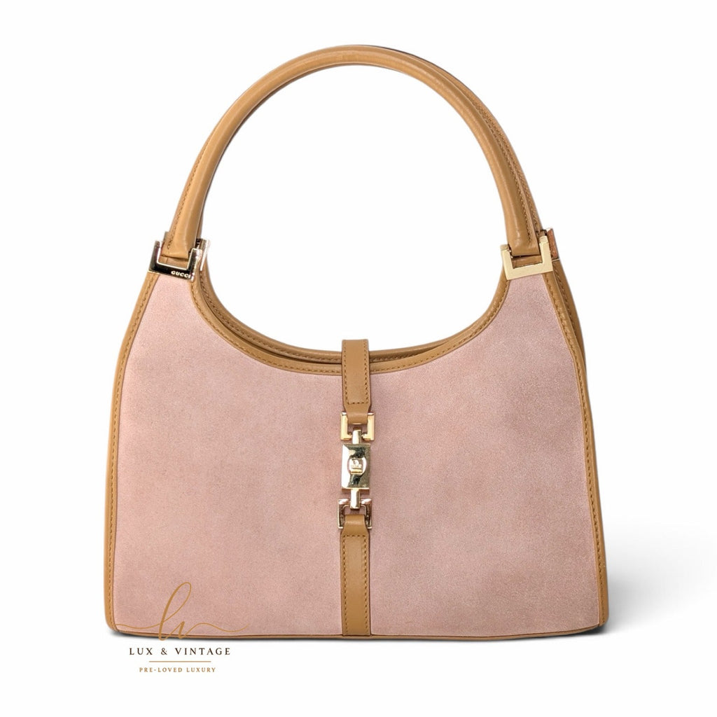 Gucci Jackie Vintage Handtasche aus rosa Wildleder