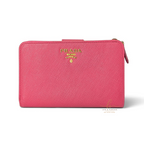 Prada Saffiano Leder Wallet Pink